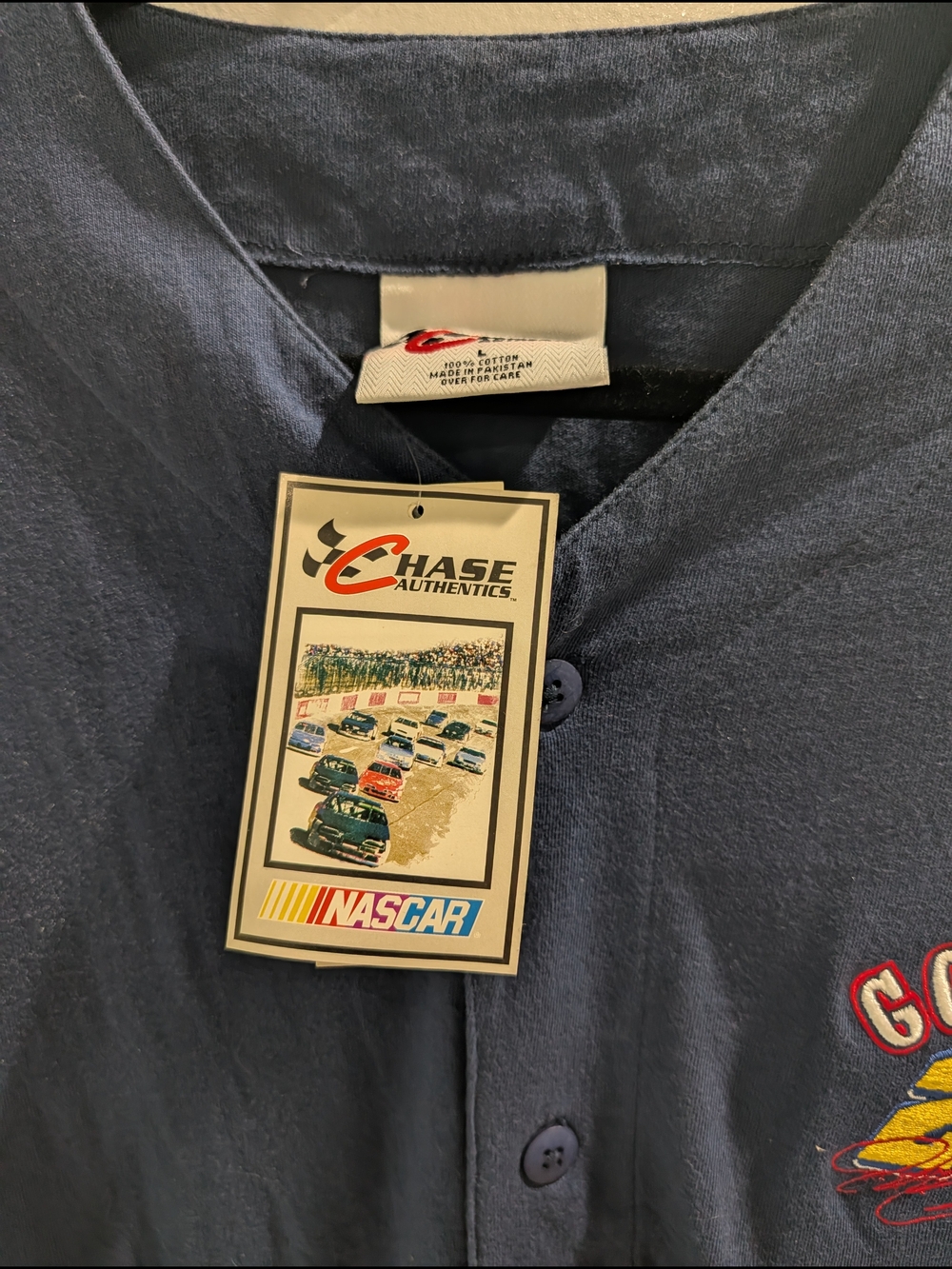 Chase Authentics Jeff Gordon #24 NASCAR Sleeveless Button Up Jersey Shirt Size L - Picture 3 of 4